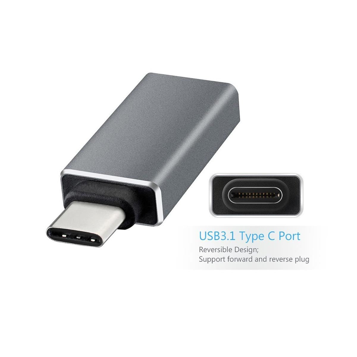 Mobile Mob USB-C 3.1 to USB 3.0 Female Adapter Connector for MacBook   