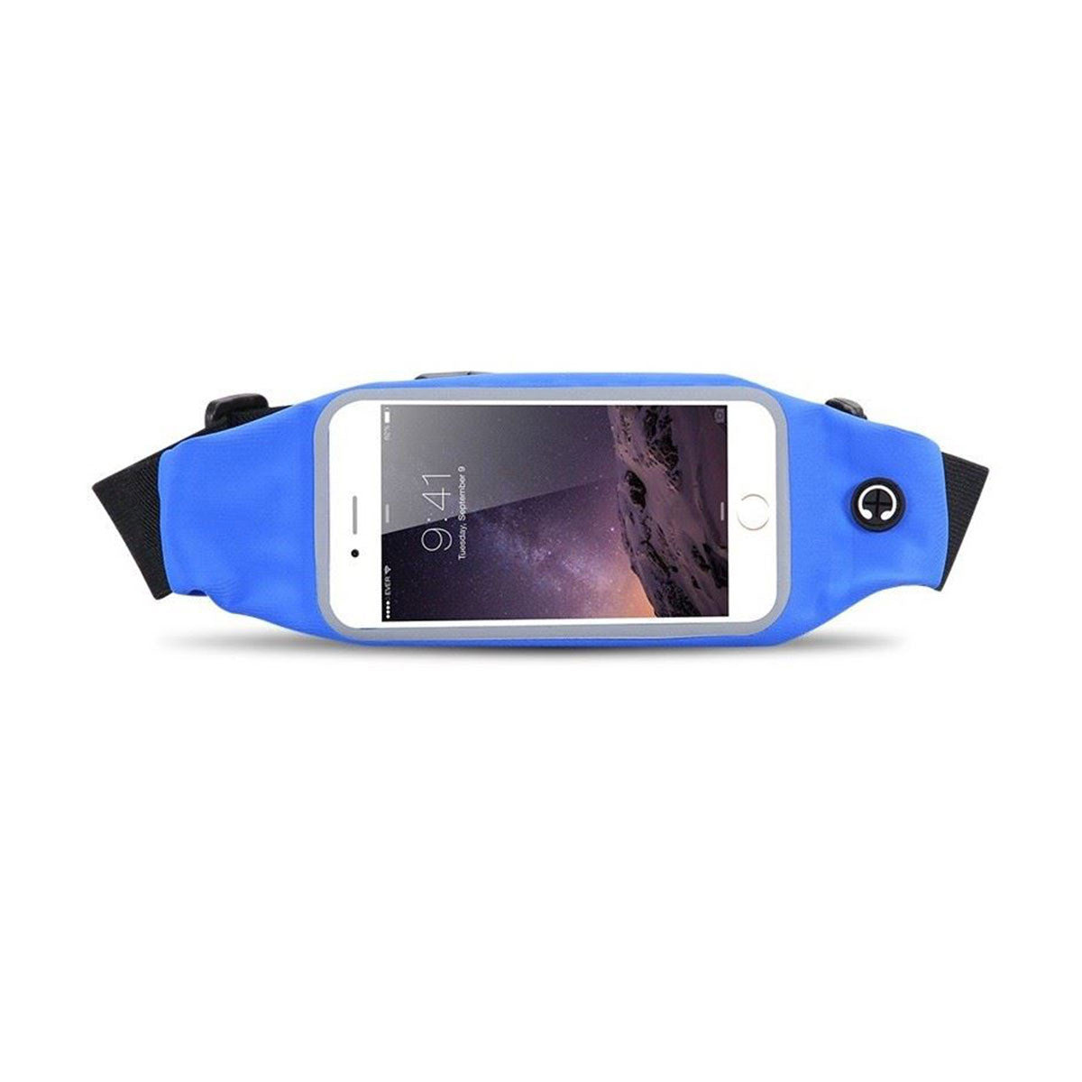 Gym Running Belt Waist Band Pouch Bum Bag For Apple iPhone X 8 7 6 6s Deep Blue  