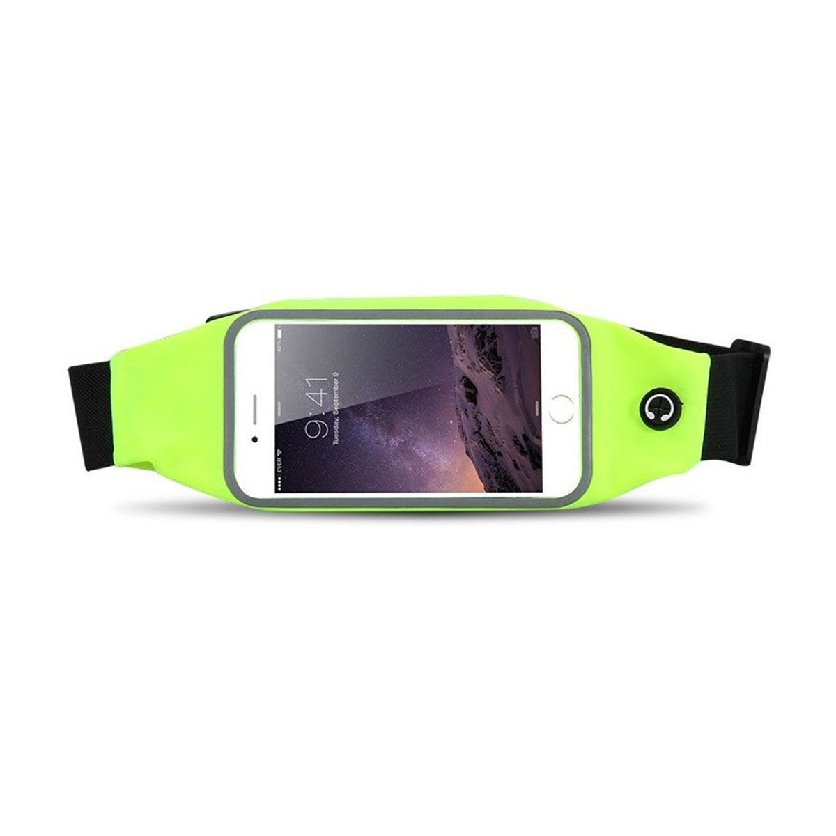Gym Running Belt Waist Band Pouch Bum Bag For Apple iPhone X 8 7 6 6s Gossip Green  