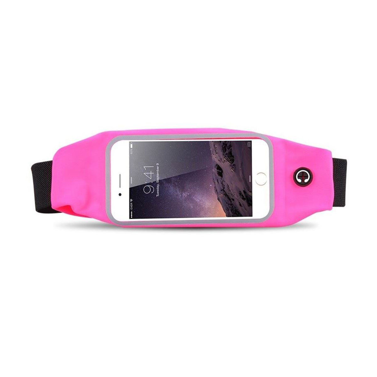 Gym Running Belt Waist Band Pouch Bum Bag For Apple iPhone X 8 7 6 6s Hot Pink  