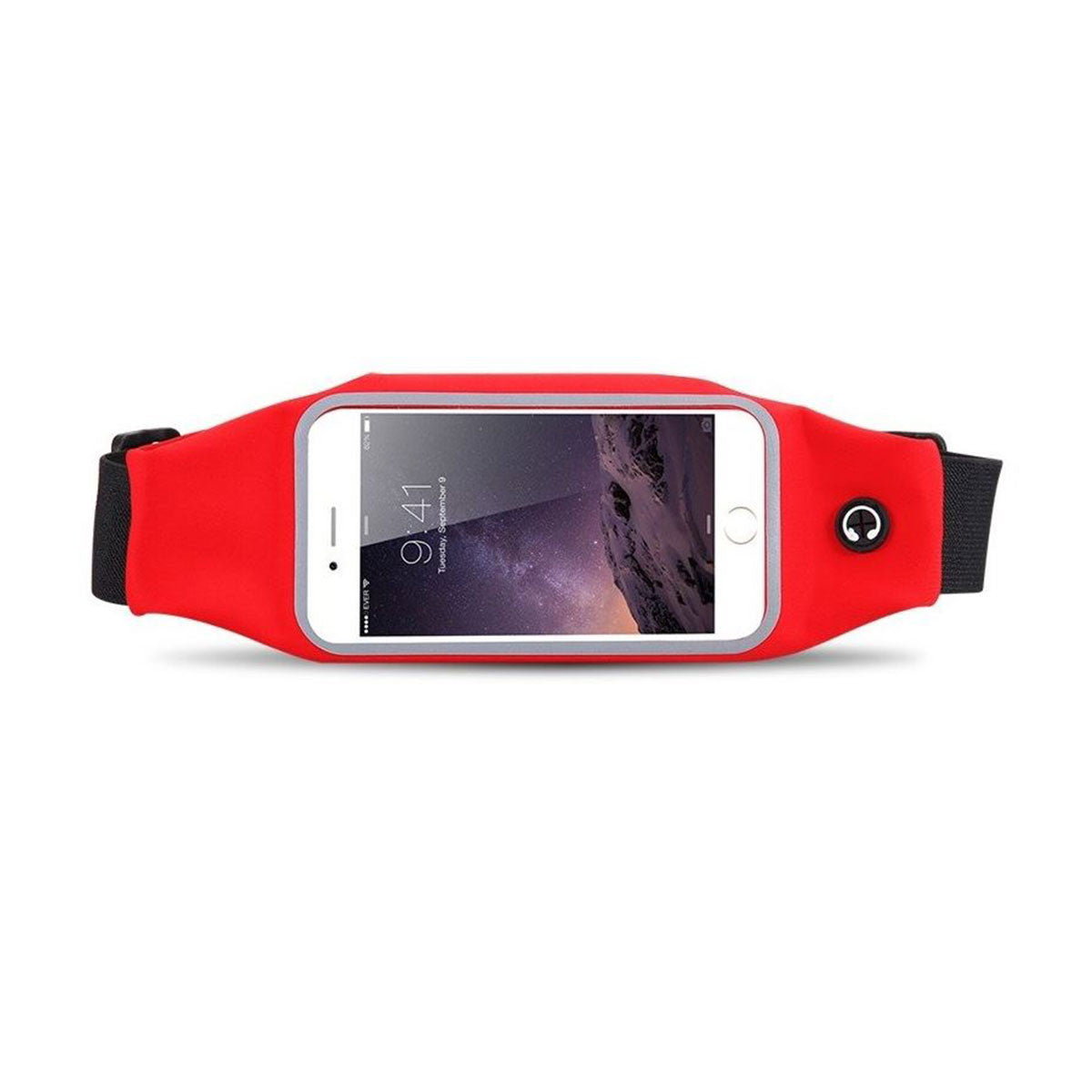 Gym Running Belt Waist Band Pouch Bum Bag For Apple iPhone X 8 7 6 6s Scorch Red  