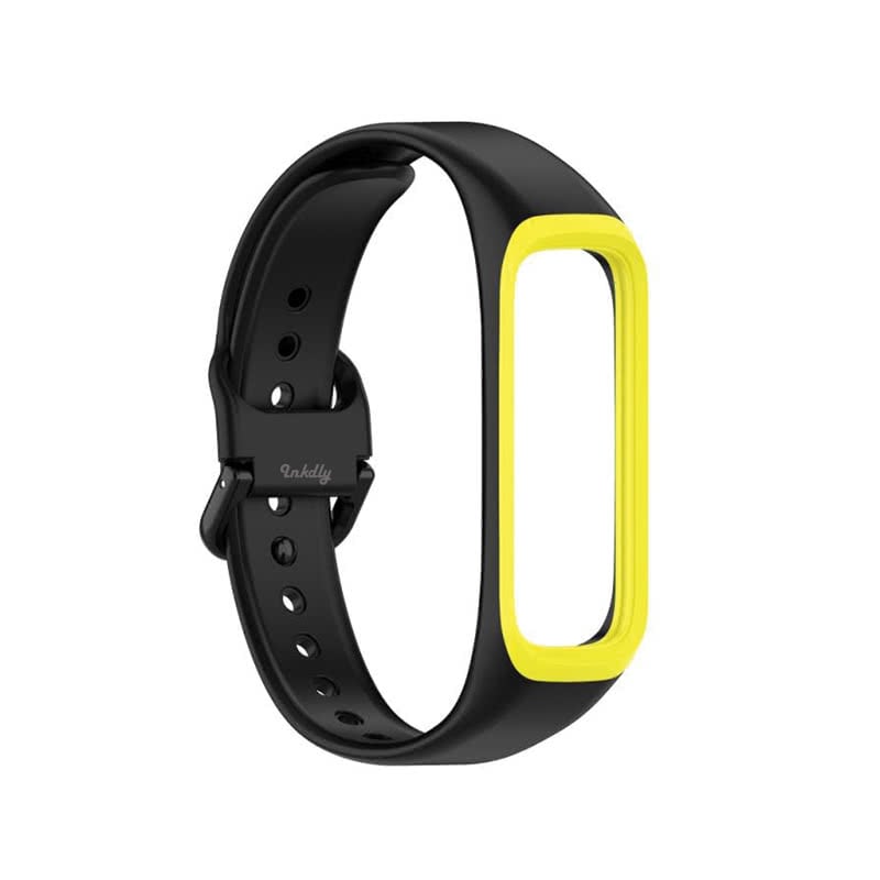 Samsung Galaxy Fit 2 Bands Replacement Straps (SM-R220) Black + Yellow  