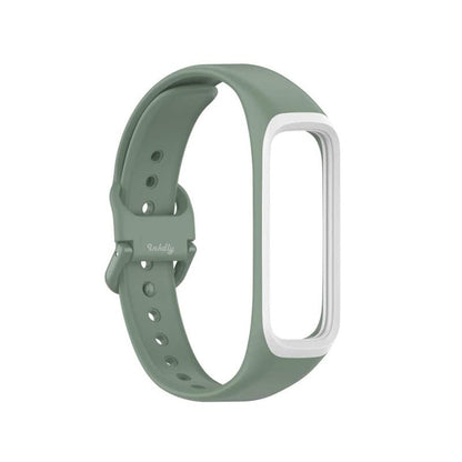 Samsung Galaxy Fit 2 Bands Replacement Straps (SM-R220) Light Green + White  