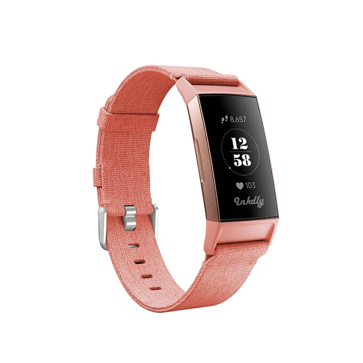 Woven Fitbit Charge 3 & Charge 4 Band Orange  